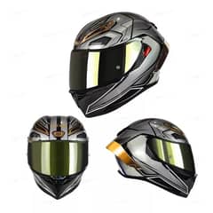 GENERICO - Casco Integral De Moto Con Gafas Polarizadas xL