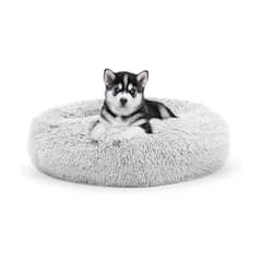 KOBA - Cama Termica Para Perros Gato Antiestres Grande XL 90cm Gris