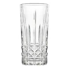 ALLEGRA - Set 6 Vasos De Vidrio Alto Stirling Tallado 360ml