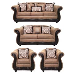 AMERICA DECORA - Living 4-3-1-1 Grand Búfalo Envejecido Café Teja