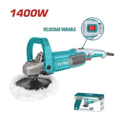 TOTAL TOOLS - Pulidora Industrial 1400w 180mm + 5 Accesorios TOTAL