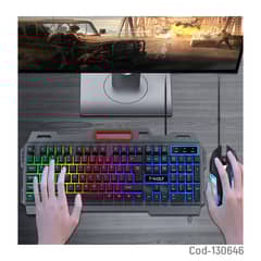 GENERICO - Teclado + Mouse Gamer Con Luz Led Marca WOLF GAMER