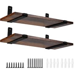 YOMYM - Soporte De Estante Flotante De 4 Piezas Con Tornillos 25×15×4cm