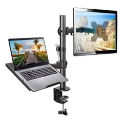 GENERICO - Soporte Brazo Doble Para Monitor y Notebook