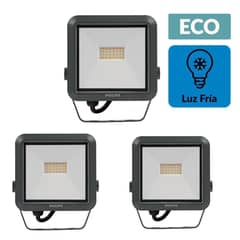 PHILIPS - Set 3 Proyector de area 10w 800 Lm Luz Fria