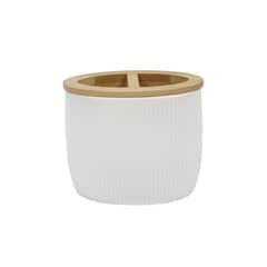 NEWTREE - Porta Cepillo de Cerámica y Madera