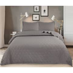 GENERICO - CUBRECAMA POMPON QUILT KING DE VERANO COLOR GRIS TF