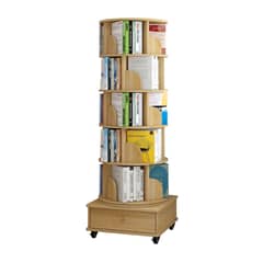HOMER DESIGN - Biblioteca Giratoria Librero Organizador Libros Con Rueda y freno