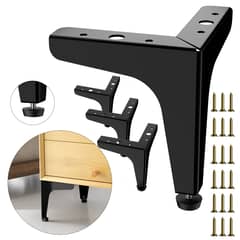 AIZO - 4 Pzs Patas Para Muebles Cama Sofá Elevadores Ajustable15cm