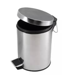 TAUMM - Basurero Papelero Pedal 3 Litros Acero Inoxidable