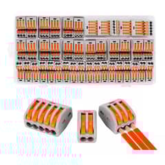 KUANGYE - Set 100 Conectores Eléctrico Rápido Tipo Wago 3 Entradas
