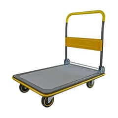 GENERICO - CARRO PLEGABLE DE CARGA 300 KG TIPO YEGUA DE ACERO AMARILLO