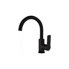 TODOK - Llave Grifería Monomando Lavamanos Giratoria Negro Mate A11716