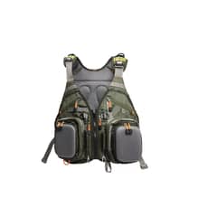GENERICO - Chaleco De Caza O Pesca Con Mochila Y Salvavidas Militar