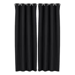 CLEMS CORTINAS - Pack 2 Cortina Tradicional 100% Blackout Negro