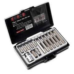 FORCE - Juego Puntas Allen con Dado 1/2" 15pz 4155