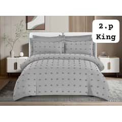 GENERICO - Edredon Ligero - Plumon de Verano Semiacolchado KING Gris