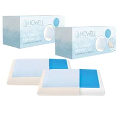 HOWELL - Almohada Gel Ortopédica Visco Memory 60x40cm Set X2