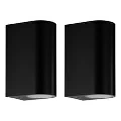 EGLO - Pack x2 Lámpara Apliqué Scogliera Negro Gu10 IP44 Exterior Cod206338M