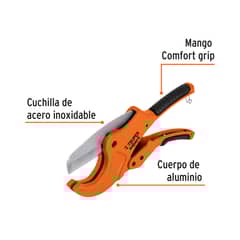 TRUPER - Cortador De Tubo Pvc 64 mm Acero Inoxidable Cot-pvc-x
