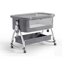 GOLDEN BABY'S - Cuna Colecho con Cesta Mosquitero Cambiador Colchon Gris