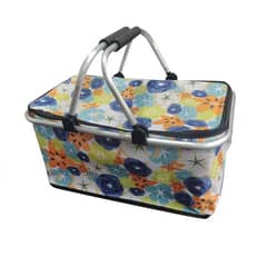 AUCKLAND OUTDOOR - Bolso Termico Plegable Flores Colores Cooler Canasta Picnic