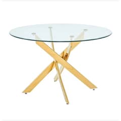 CORI CORI - Mesa de Comedor Warwick Redonda Gold 100cms
