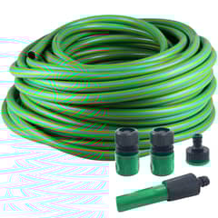 GENERICO - Manguera Jardin Flexible 1/2 Pulgada 50 Metros Con Acoples Dicas