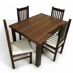 LAS ARAUCARIAS - Juego de Comedor Praga 4 Sillas Mesa Rectangular Madera