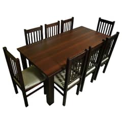 LAS ARAUCARIAS - Juego de Comedor New Barcelona 8 Sillas Mesa Rectangular Madera