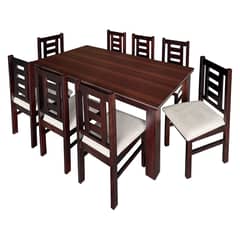 LAS ARAUCARIAS - Juego de Comedor New Barcelona Chocolate 8 Sillas Mesa Rectangular