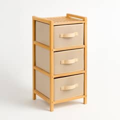 CASATUA - Cajonera Comoda Bambu Banhaus Organizador Multiuso 3 Cajones