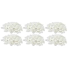 GENERICO - Set 6 Sacos de Piedras Blancas para Decoracion 500 g c/u