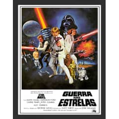GENERICO - Cuadro Decorativo Guerra nas Estrelas con Marco y vidrio 30x40 CM