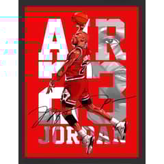 GENERICO - Cuadro Decorativo Jordan con Marco y vidrio 30x40 CM