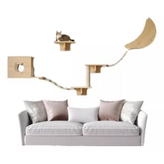 MUNDO MAGIA - Rascador Con Hamaca Para Gatos Muebles De Pared