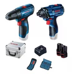 BOSCH - PACK TALADRO ATORNILLADOR GSR 120-LI + LLAVE DE IMPACTO GDR 120-LI + MALETA METALICA