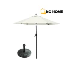 GENERICO - Quitasol Blanco 3m con quiebre incluye base Ng Home