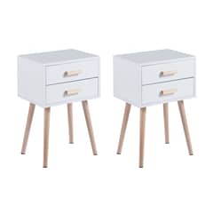 HABITA2 CHILE - 2 Veladores Cajones Blancos Eames Twin