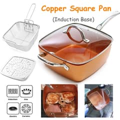 MOVI - Olla sartén de cobre multiuso antiadherente con accesorios