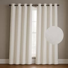 CASATUA - Cortina 100% Blackout Terciopelo Engomada 135x220 x2 - Beige