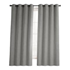 CASATUA - Cortina 100% Blackout Terciopelo Engomada 135x220 x2 - Gris