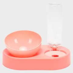 KULCAN - Comederos Mascota Plato y Bebedero Rosa