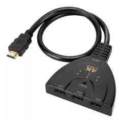 BIGBAMSPACE - Switch Multiplicador Entradas Compatible-hdmi 3 A 1 4k - Negro