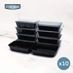 GENERICO - 10 Contenedores Herméticos Plástico Meal Prep Storeware