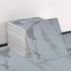JOYTEK - Piso Vinílico Autoadhesivo Blanco Ice 1 Unidad de 60x60 cm - 15 mm
