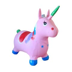 GENERICO - Unicornio Saltarín Inflable Con Sonido Rosado