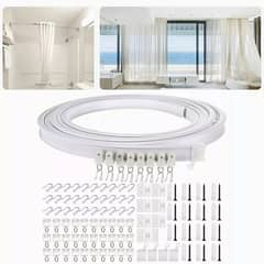 MUNDO MAGIA - 5m Riel De Cortina Ventanas De Techo Flexiblemontaje Curvo