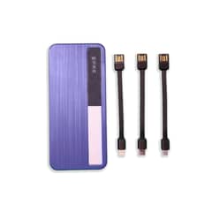 JTF - Power Bank con Cables Integrados y Pantalla Digital – 10.000 mAh