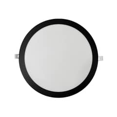 WANT - Panel Redondo LED Embutido Negro 24W - Frío